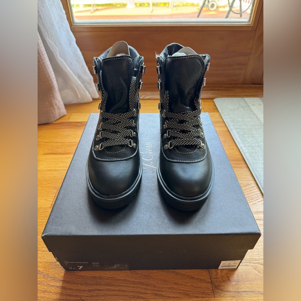 J.Crew Lightweight Leather Nordic Hiker Boots